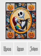 Load image into Gallery viewer, Personalized Nightmare Before Christmas Quilt for Couples - Custom Name Gift
