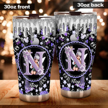 Load image into Gallery viewer, Personalized Magic Purple Tumbler Custom Name with Fairy Design
