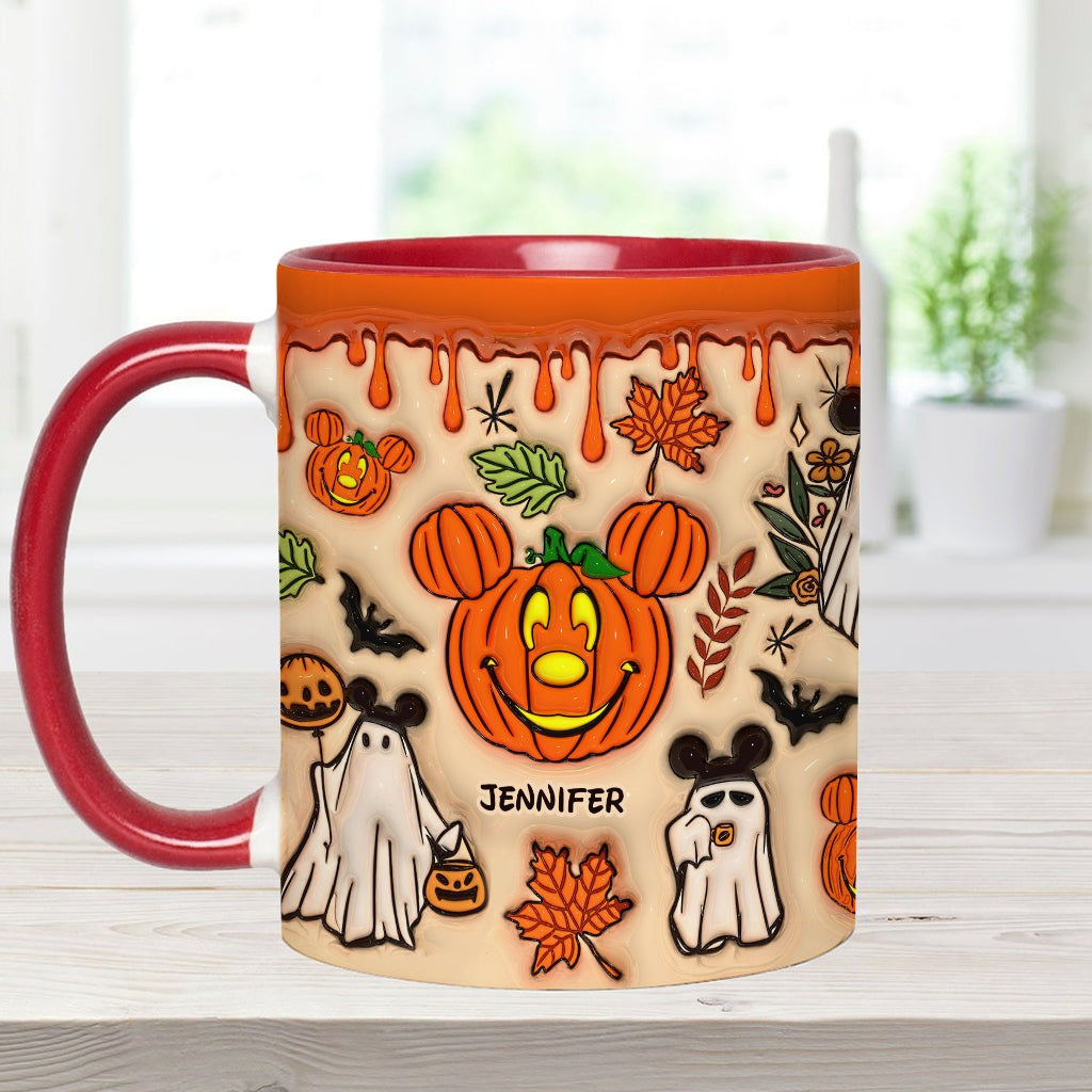 Personalized Halloween Accent Mug with Custom Name - Fun Pumpkin Design
