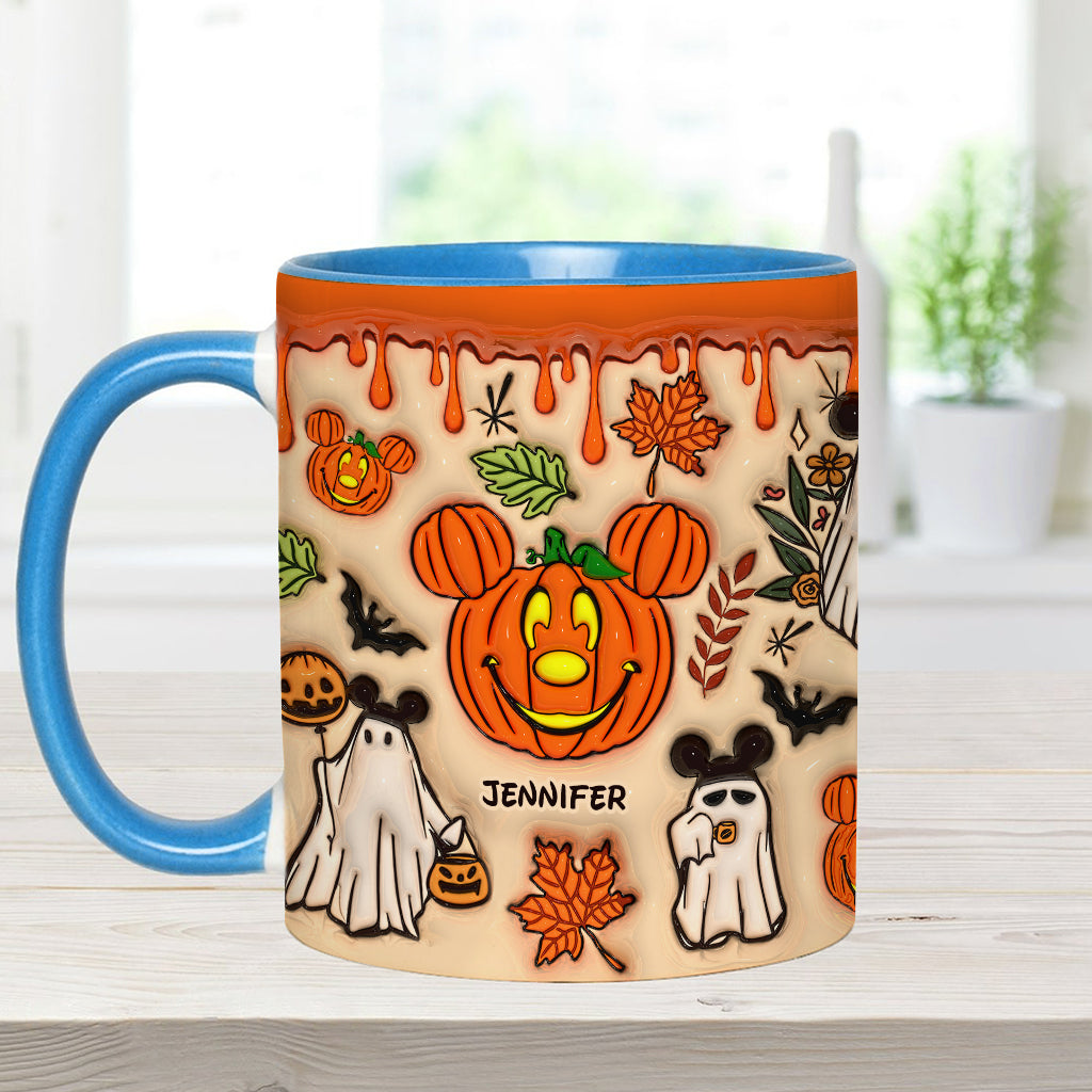 Personalized Halloween Accent Mug with Custom Name - Fun Pumpkin Design