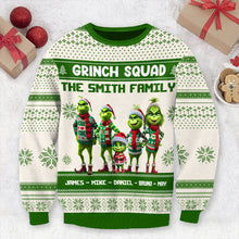 Load image into Gallery viewer, Personalized Grinch Squad Ugly Sweater Family Christmas Gift
