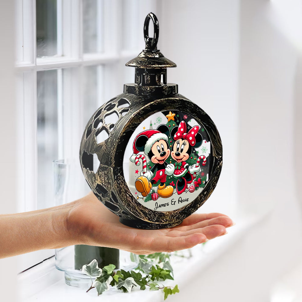Personalized Round Lantern with Light for Christmas | Gift Idea