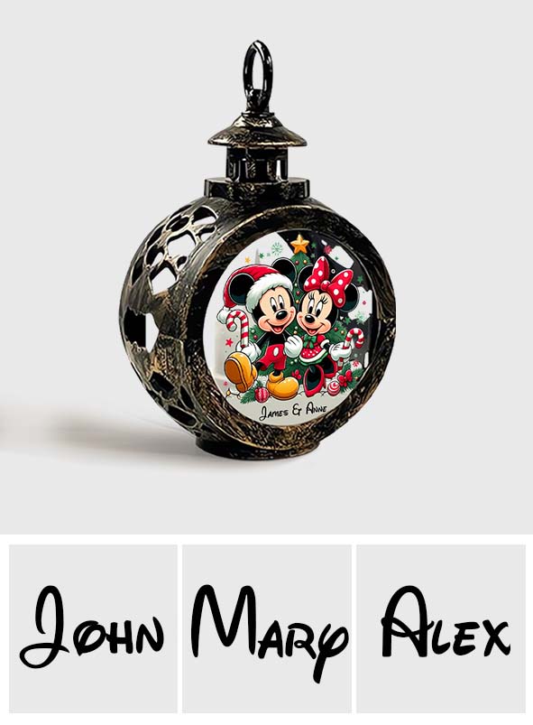 Personalized Round Lantern with Light for Christmas | Gift Idea