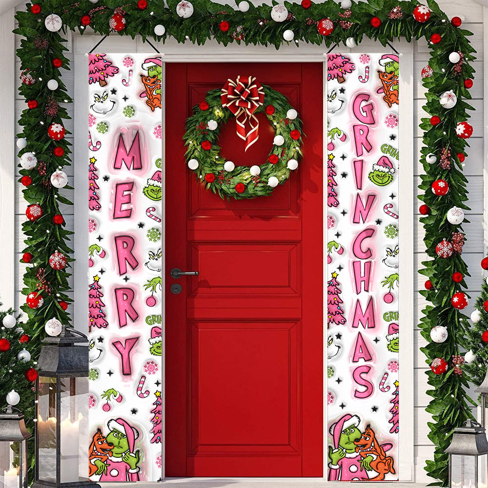 Personalized Merry Grinchmas Porch Sign Christmas Decor