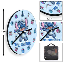 Load image into Gallery viewer, Personalized Ohana Wall Clock Custom Family Name Gift
