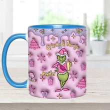 Load image into Gallery viewer, Personalized Grinchy &amp; Bougie Accent Mug Custom Name Gift for Christmas
