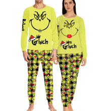 Load image into Gallery viewer, Personalized Grinch Couple Pajamas Set for Christmas | Custom Name
