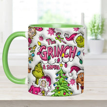 Load image into Gallery viewer, Personalized Grinch Accent Mug Custom Name Christmas Gift
