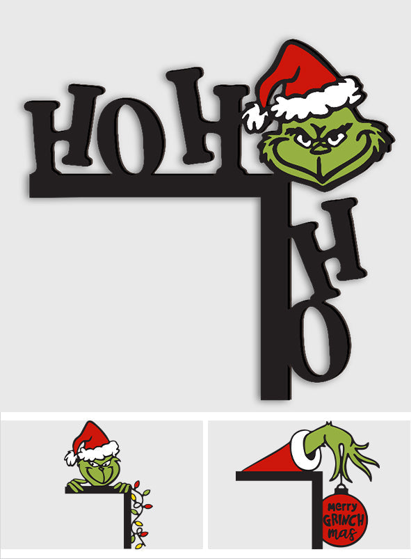 Personalized Grinch Ho Ho Ho Door Frame Decoration for Christmas