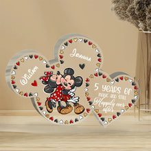 Load image into Gallery viewer, Personalized Couple Mouse Acrylic Plaque Custom Gift for Anniversary
