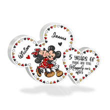 Load image into Gallery viewer, Personalized Couple Mouse Acrylic Plaque Custom Gift for Anniversary
