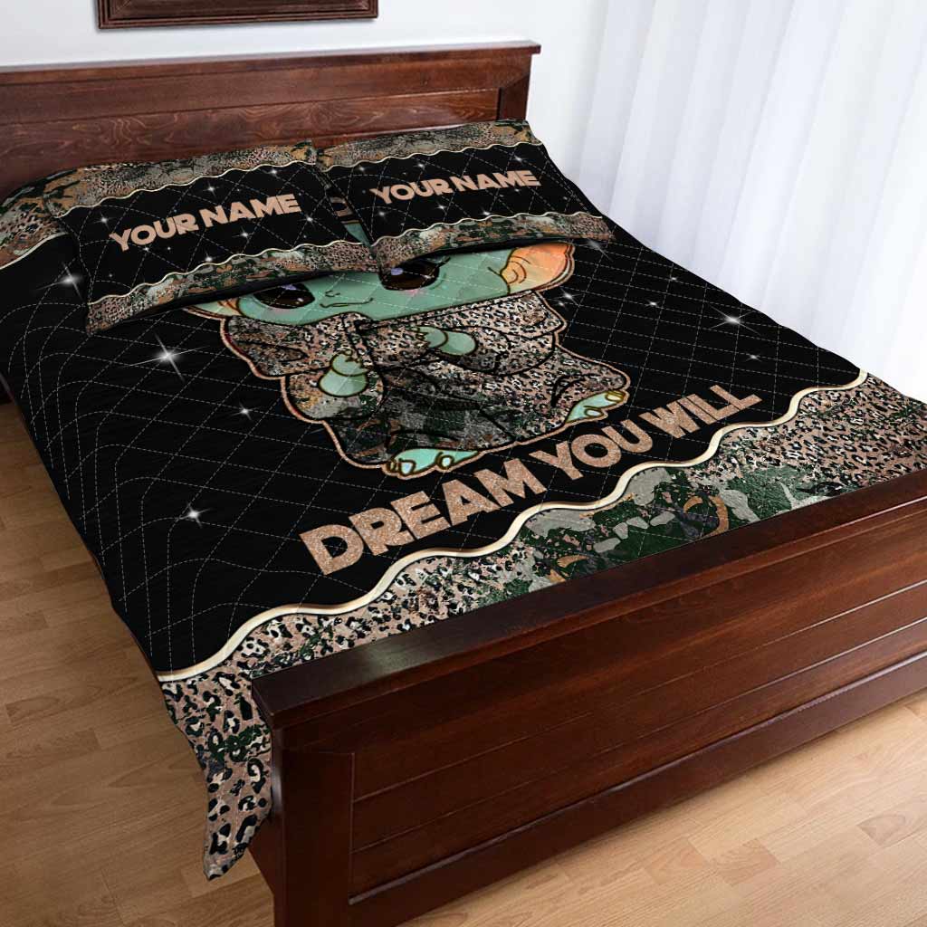 Personalized Sleep You Must Quilt Set Custom Name Gift
