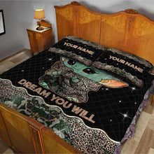 Load image into Gallery viewer, Personalized Sleep You Must Quilt Set Custom Name Gift
