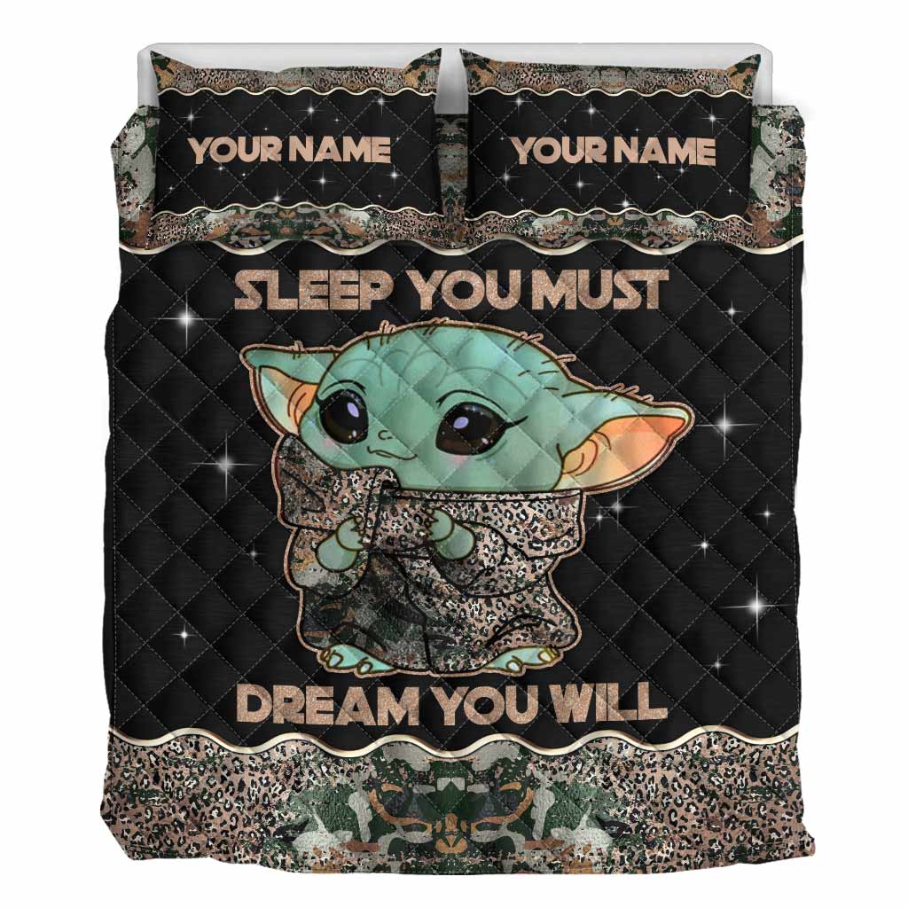 Personalized Sleep You Must Quilt Set Custom Name Gift