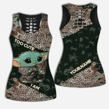 Load image into Gallery viewer, Personalized Hollow Tank Top &amp; Leggings Set for Kids - Too Cute I Am
