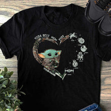 Load image into Gallery viewer, Personalized Yoda Best Mom Ever T-shirt &amp; Hoodie Gift
