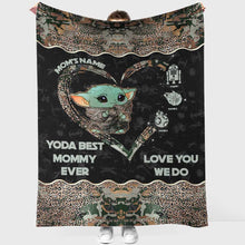 Load image into Gallery viewer, Personalized Yoda Best Mommy Blanket Unique Gift for Mom

