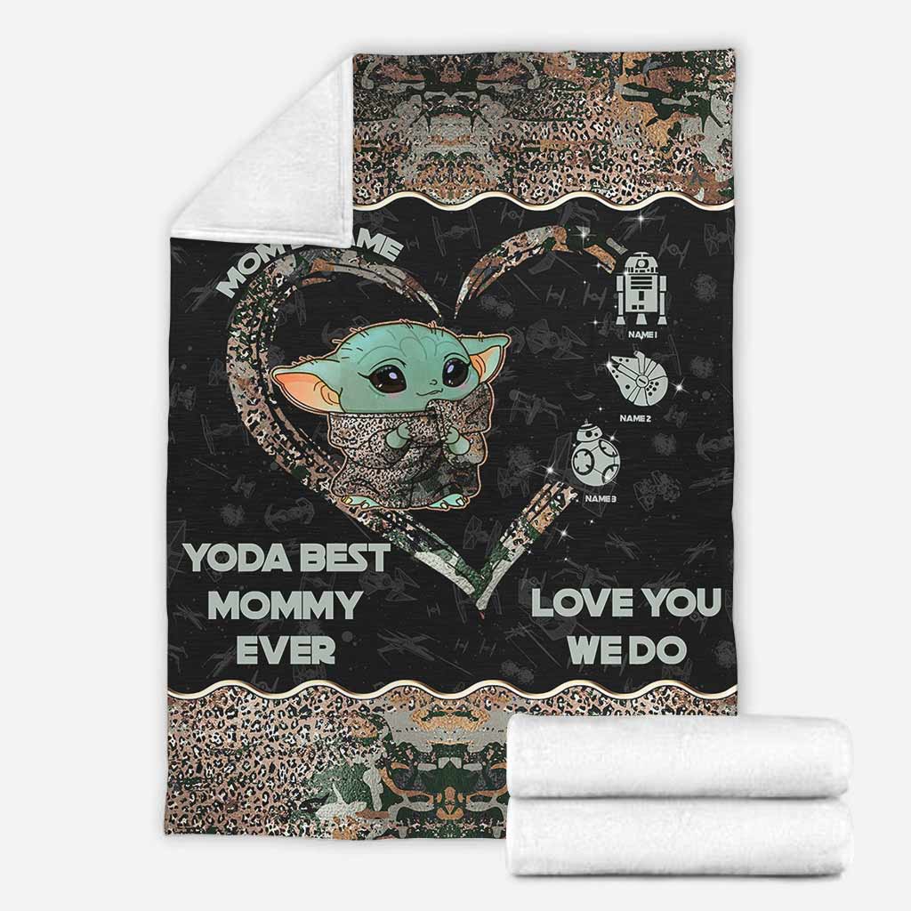 Personalized Yoda Best Mommy Blanket Unique Gift for Mom