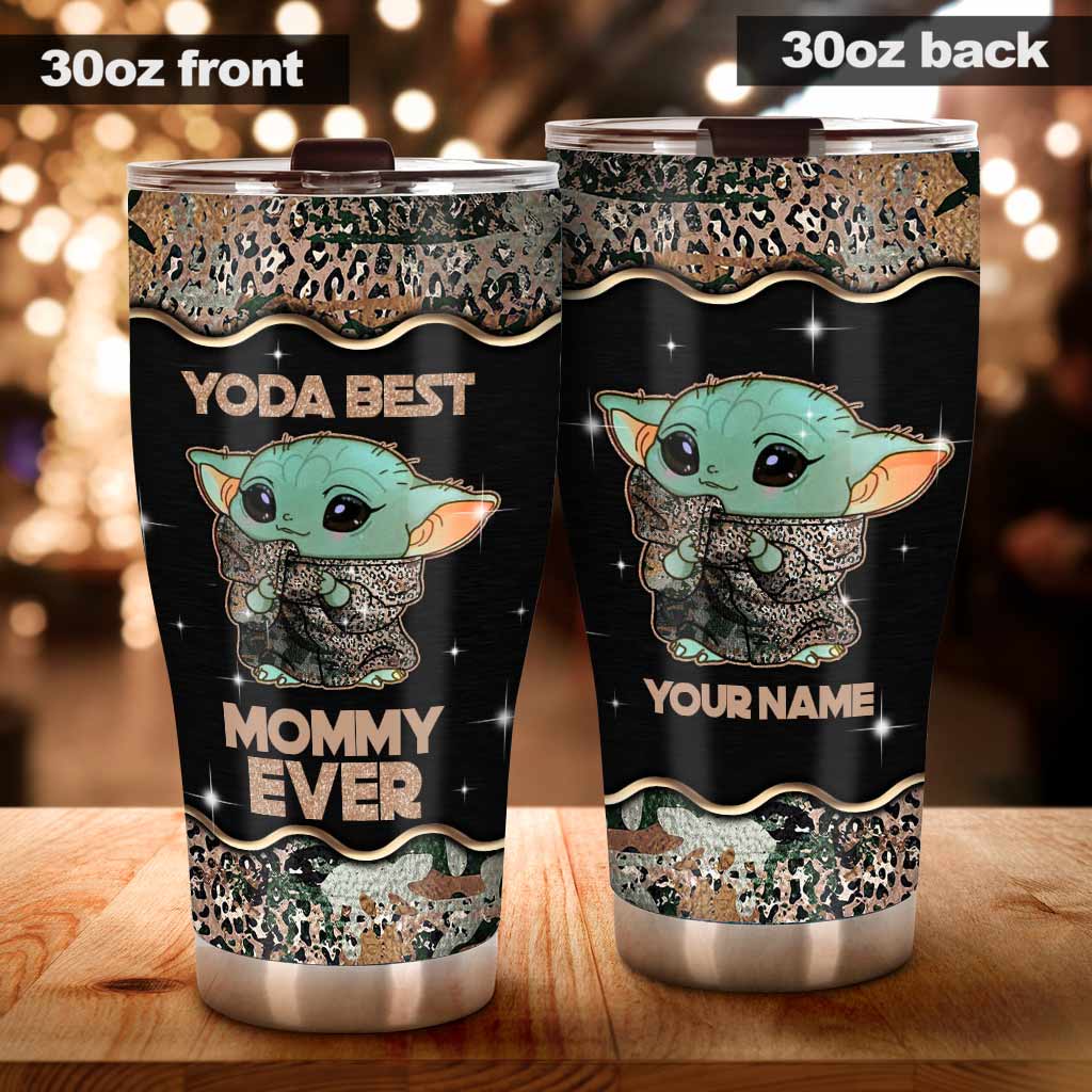 Personalized Yoda Mommy Ever Tumbler Custom Name Gift for Mom