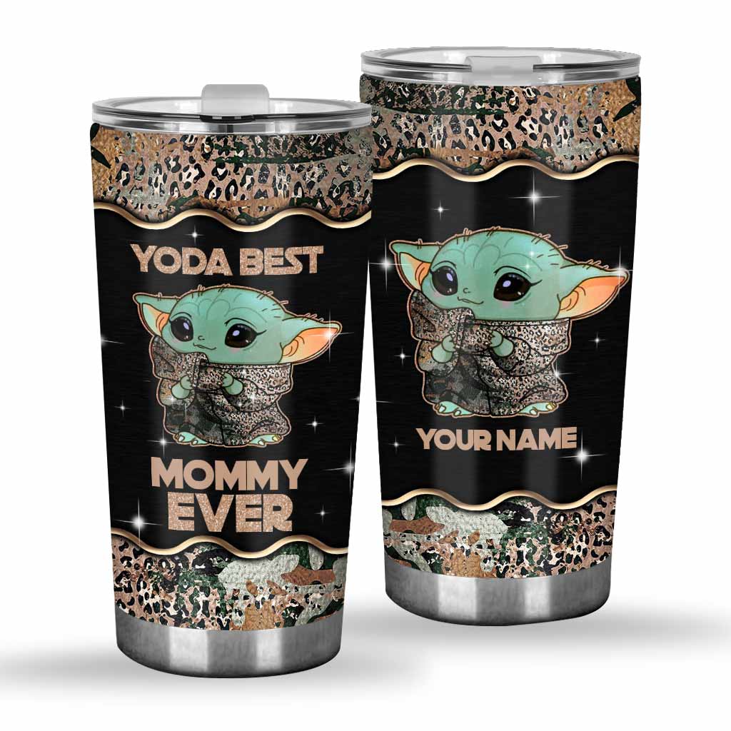 Personalized Yoda Mommy Ever Tumbler Custom Name Gift for Mom