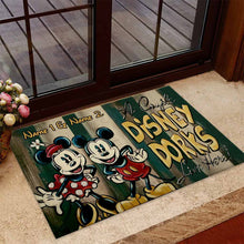 Load image into Gallery viewer, Personalized Disney Couple Doormat Custom Name Gift
