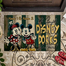 Load image into Gallery viewer, Personalized Disney Couple Doormat Custom Name Gift
