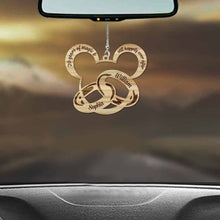 Load image into Gallery viewer, Personalized Couple Mouse Car Ornament Custom Name Gift for Christmas
