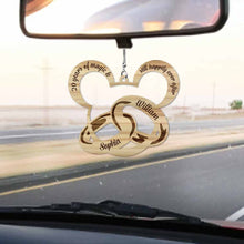 Load image into Gallery viewer, Personalized Couple Mouse Car Ornament Custom Name Gift for Christmas
