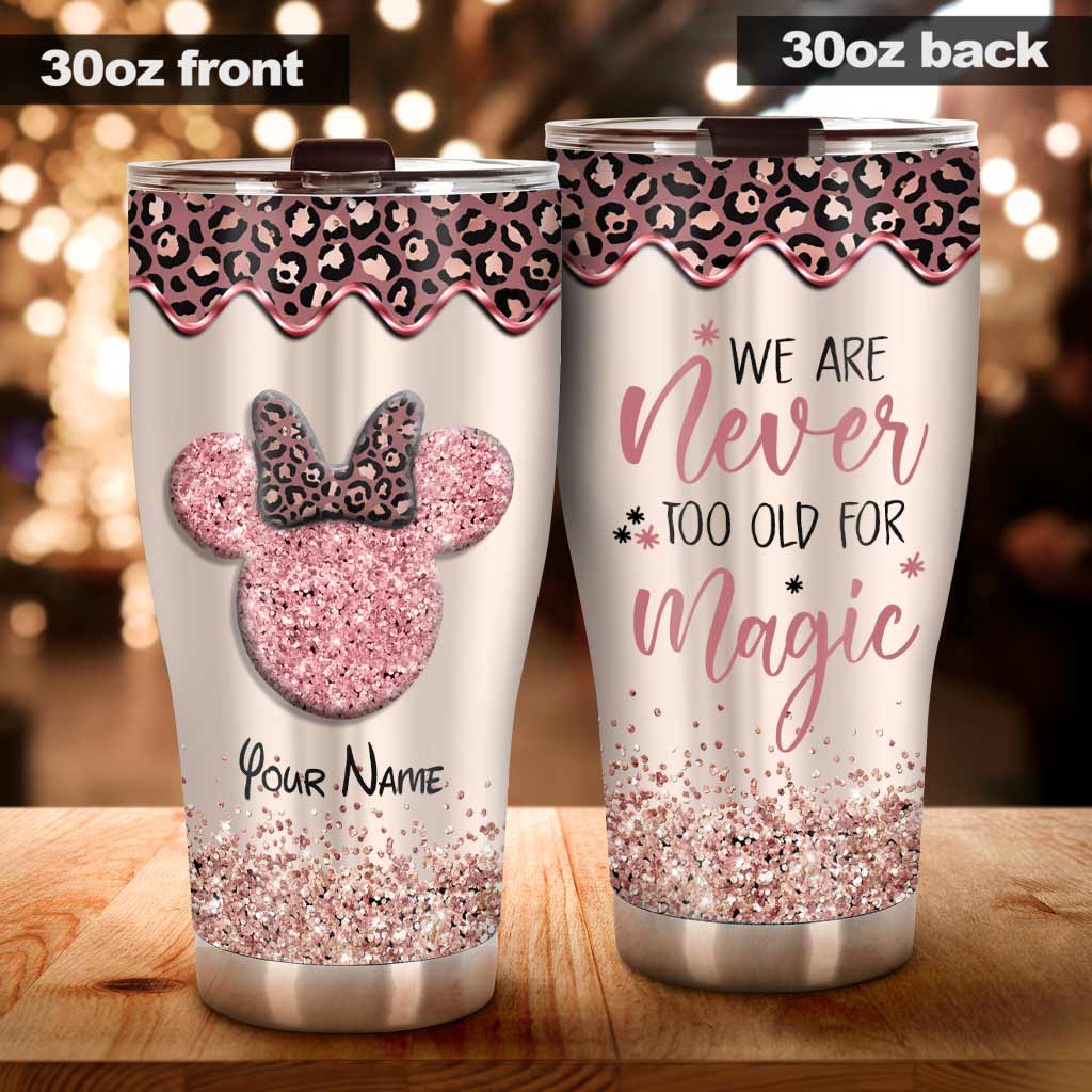 Personalized 20oz Magic Tumbler with Name Glitter Print Gift
