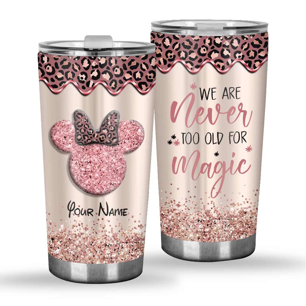 Personalized 20oz Magic Tumbler with Name Glitter Print Gift