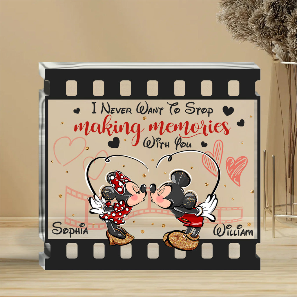 Personalized Acrylic Mouse Plaque Custom Name Gift for Couple
