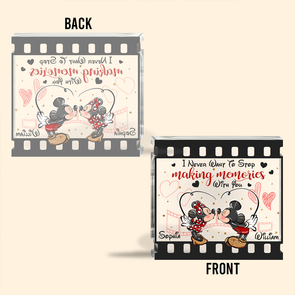 Personalized Acrylic Mouse Plaque Custom Name Gift for Couple