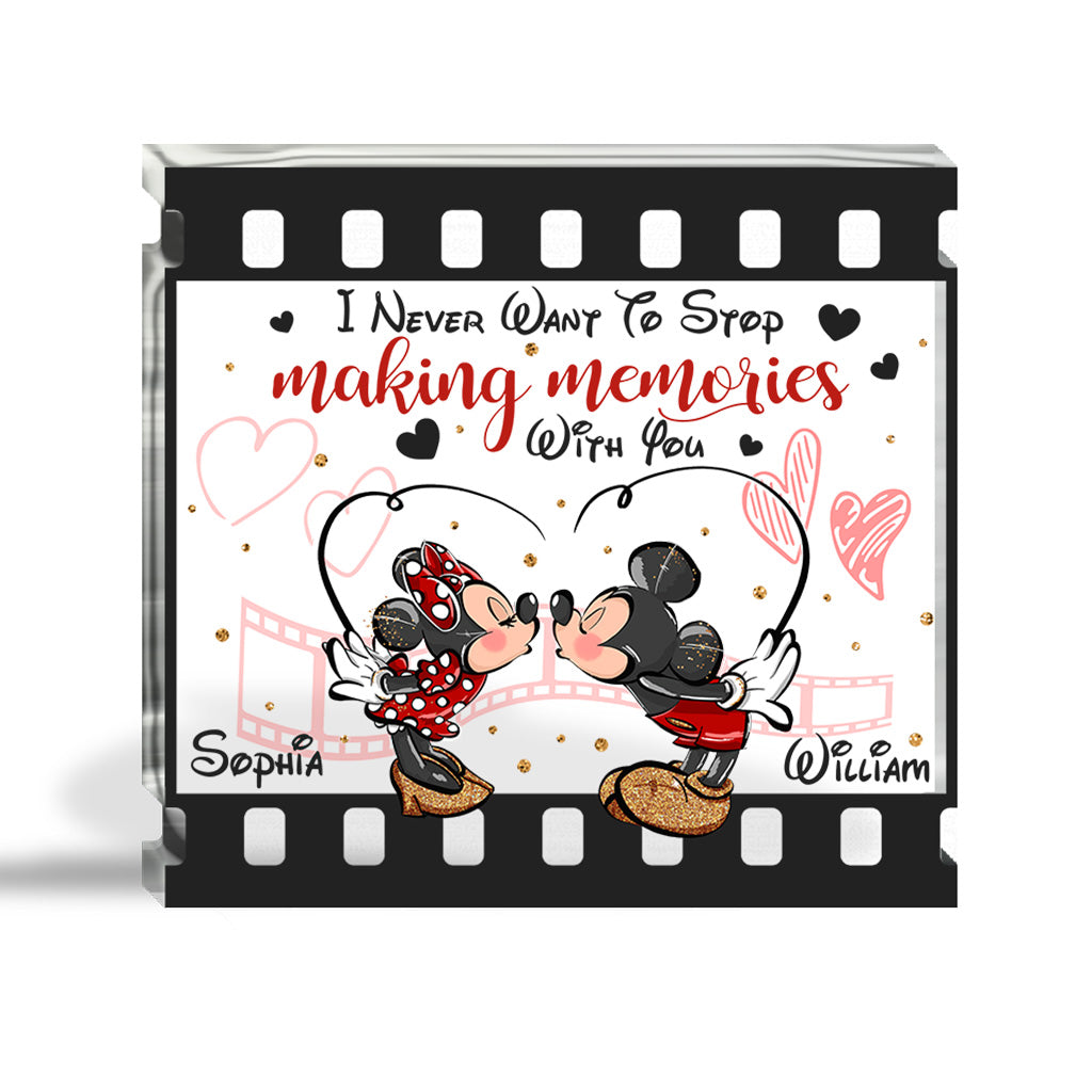 Personalized Acrylic Mouse Plaque Custom Name Gift for Couple