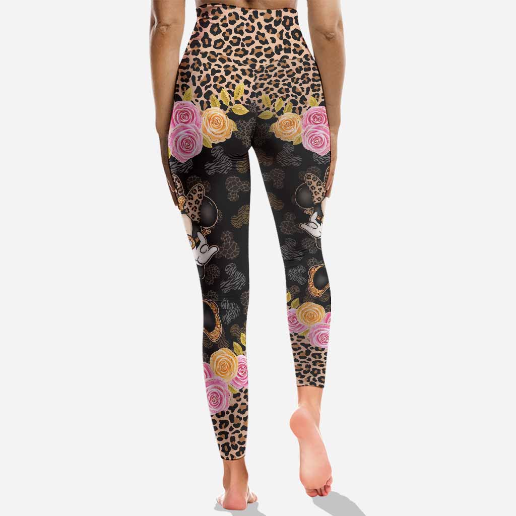 Personalized Leopard Print Hoodie & Leggings Set for Women