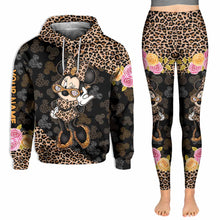 Load image into Gallery viewer, Personalized Leopard Print Hoodie &amp; Leggings Set for Women
