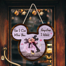 Load image into Gallery viewer, Personalized Mickey Mouse Wood Sign Custom Names Gift for Couples
