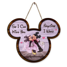 Load image into Gallery viewer, Personalized Mickey Mouse Wood Sign Custom Names Gift for Couples
