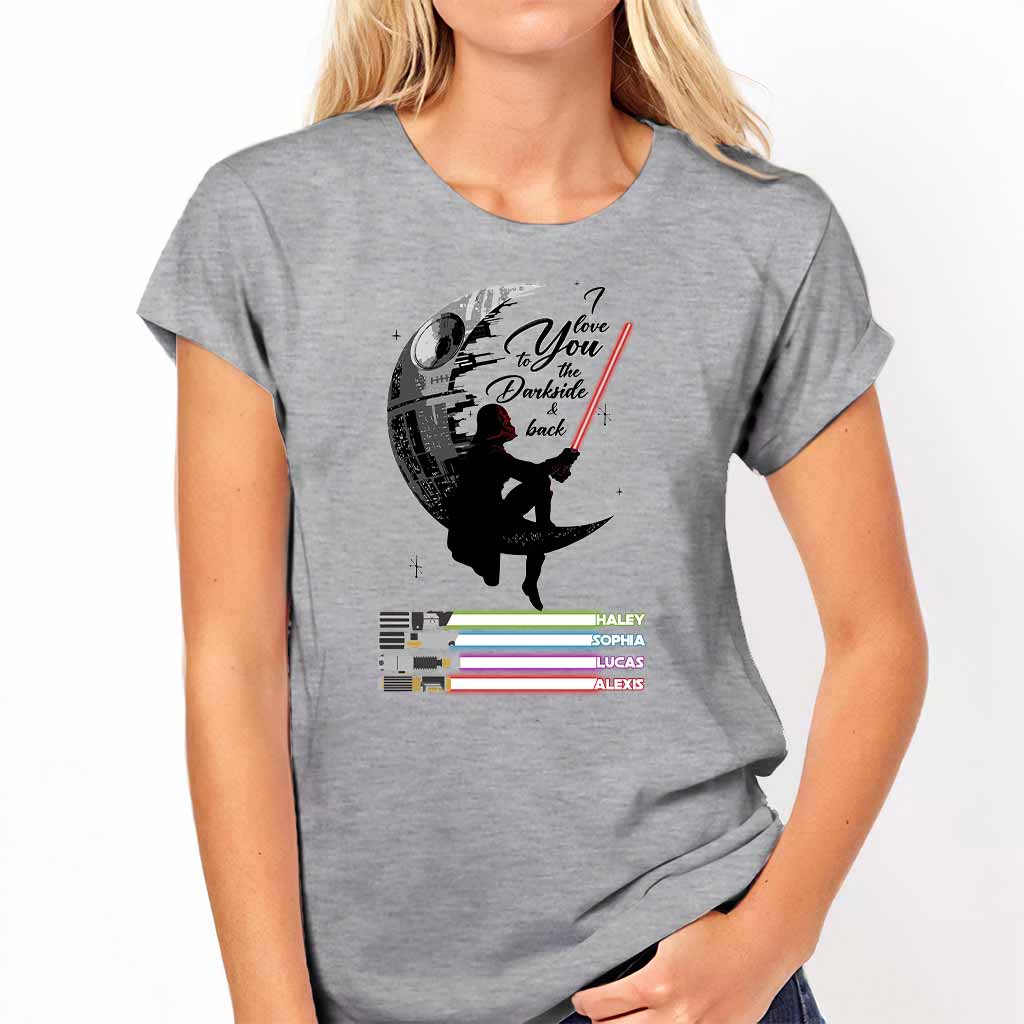 Personalized Father's Day T-shirt & Hoodie I Love You to the Darkside Gift