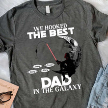 Load image into Gallery viewer, Personalized Fishing T-Shirt &amp; Hoodie for Dad with Custom Names
