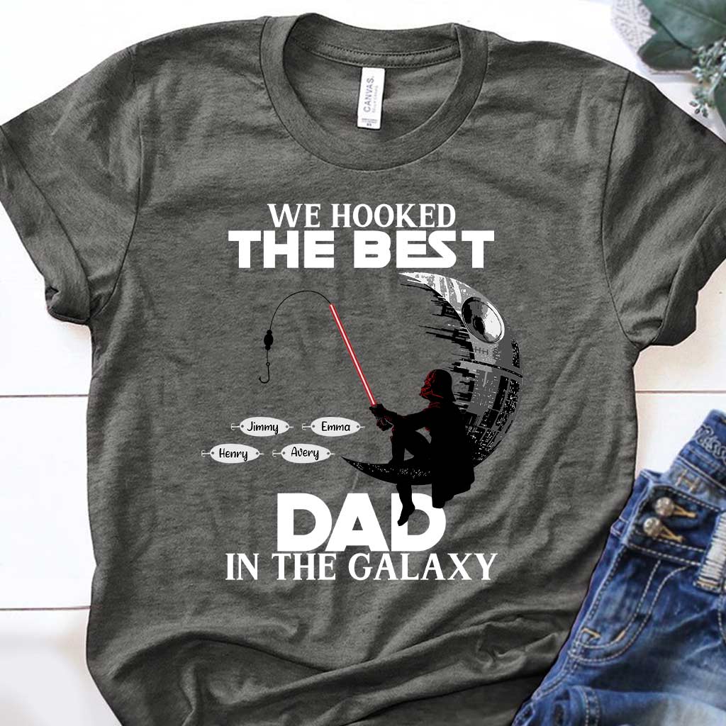 Personalized Fishing T-Shirt & Hoodie for Dad with Custom Names