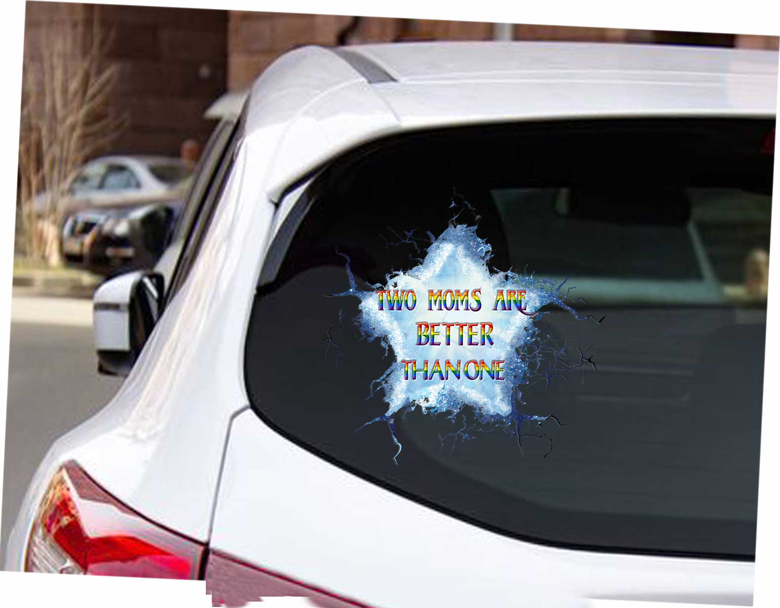 Personalized LGBT Support Decal Two Moms Are Better Than One