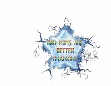 Load image into Gallery viewer, Personalized LGBT Support Decal Two Moms Are Better Than One
