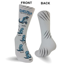 Load image into Gallery viewer, Personalized Dad Socks Dadzilla Design Gift for Father
