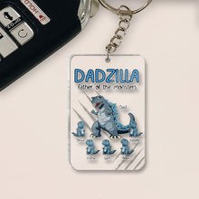 Load image into Gallery viewer, Personalized Dadzilla Keychain Custom Name Gift for Dad

