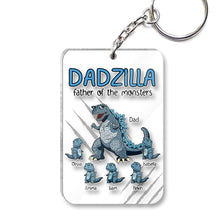 Load image into Gallery viewer, Personalized Dadzilla Keychain Custom Name Gift for Dad
