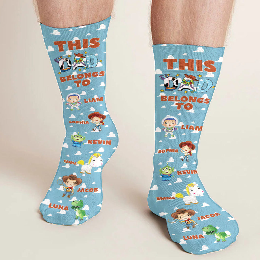 Personalized Fun Mouse Socks for Dad with Custom Names