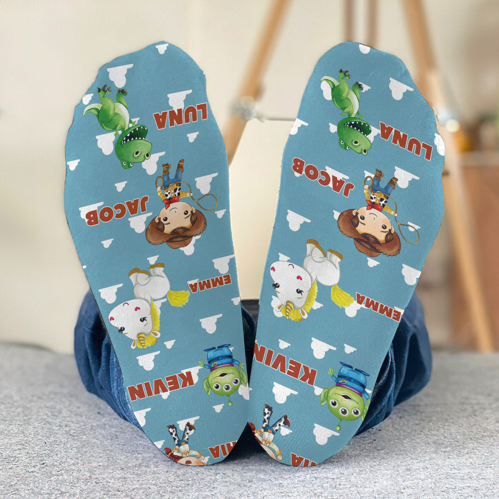 Personalized Fun Mouse Socks for Dad with Custom Names