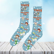 Load image into Gallery viewer, Personalized Fun Mouse Socks for Dad with Custom Names
