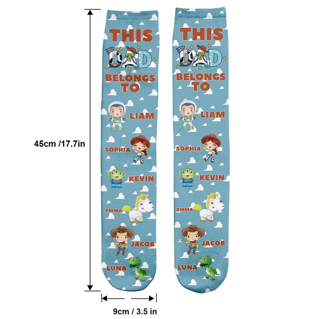 Personalized Fun Mouse Socks for Dad with Custom Names