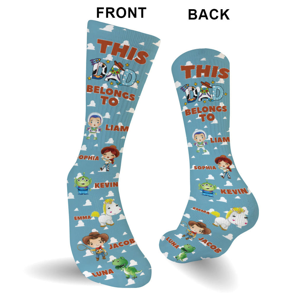 Personalized Fun Mouse Socks for Dad with Custom Names